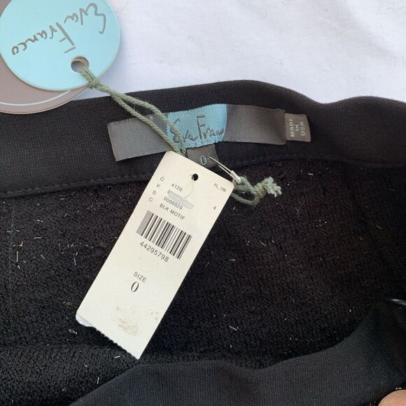 Eva Franco Asymmetrical Lace Metallic Tweed Skirt Black 0 XXS Fairycore Party - Picture 6 of 11